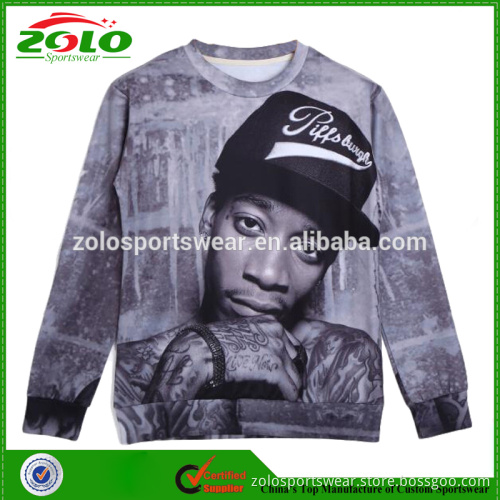2015 Custom Made Fully Dye Sublimation Adult Men's Fashion Hoodies